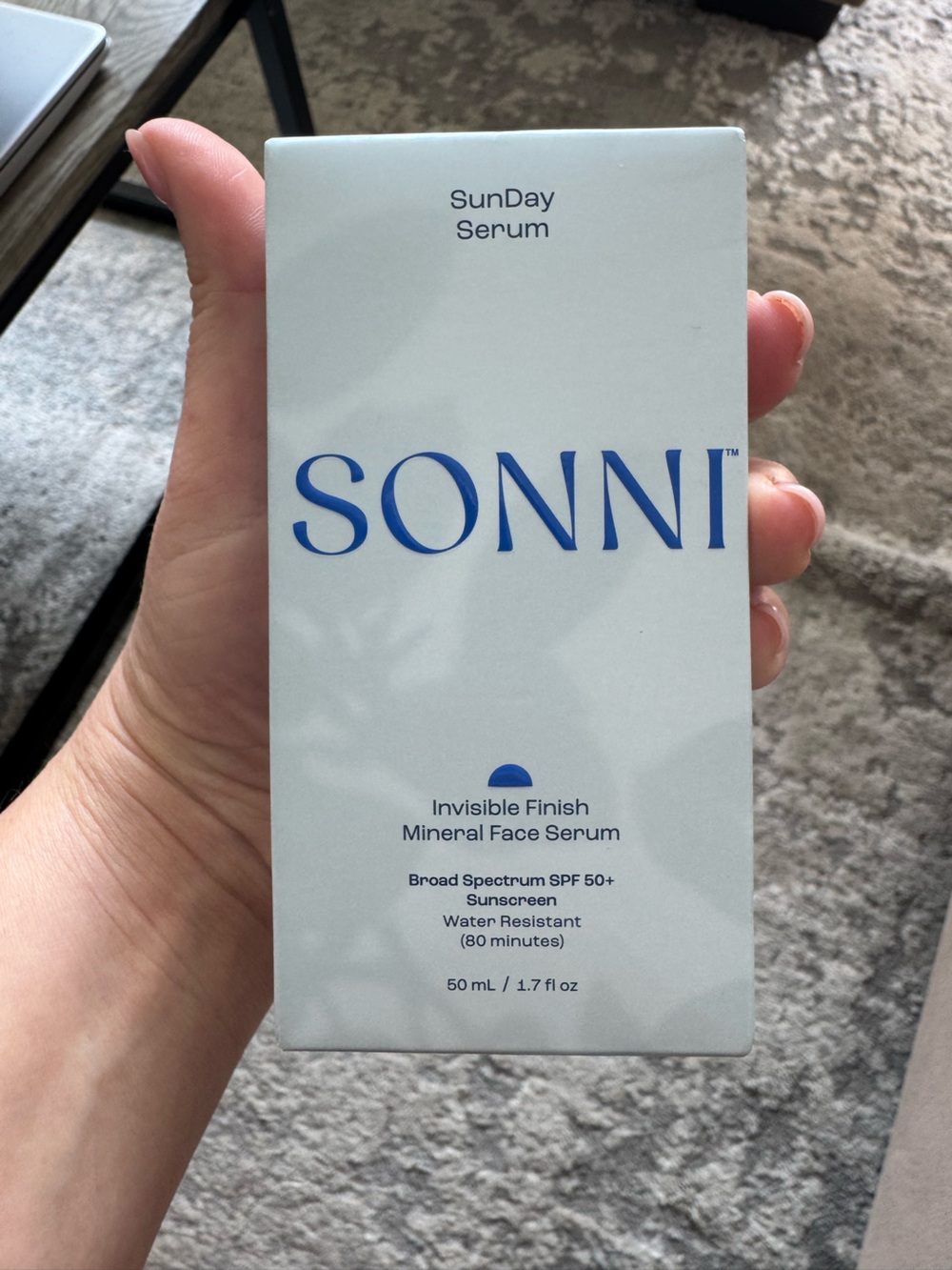 SunDay Invisible Finish Mineral Face Serum SPF 50+ — Light Blue